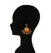 Gold Fan Earrings